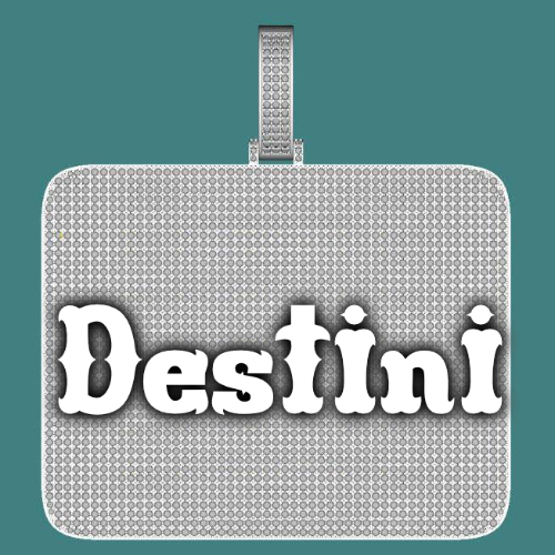 CUSTOM LETTER NECKLACE 3D BIG SQUARE