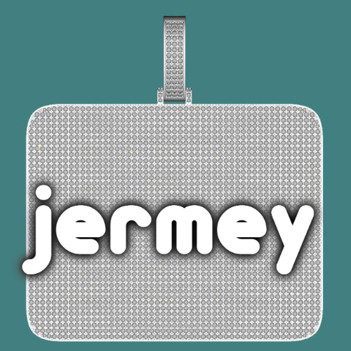 CUSTOM LETTER NECKLACE 3D BIG SQUARE