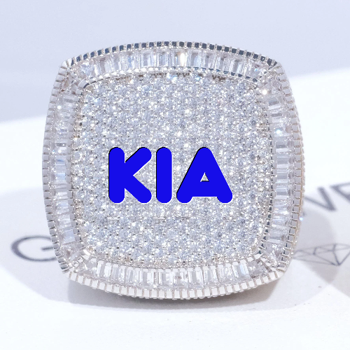 CUSTOM LETTER 3D ICED RING