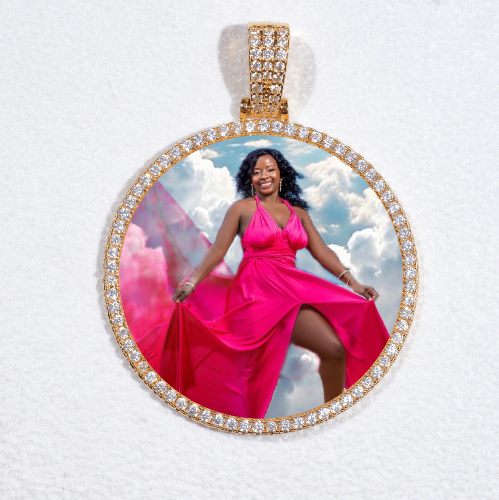 MEDIUM 3D CIRCLE CUSTOM PICTURE PENDANT