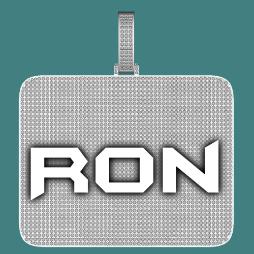 CUSTOM LETTER NECKLACE 3D BIG SQUARE