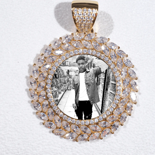 Large 3D Wheat Ear Custom Picture Pendant
