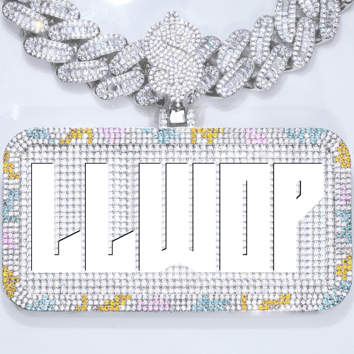 CUSTOM LETTER NECKLACE 3D COLORFUL SQUARE