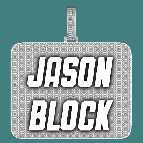 CUSTOM LETTER NECKLACE 3D BIG SQUARE