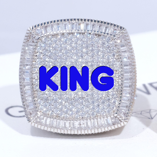 CUSTOM LETTER 3D ICED RING