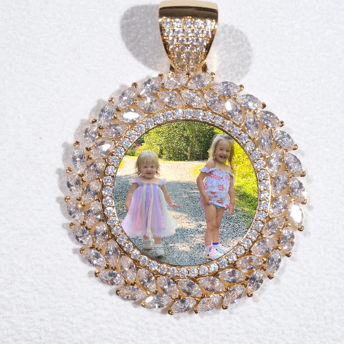 Large 3D Wheat Ear Custom Picture Pendant