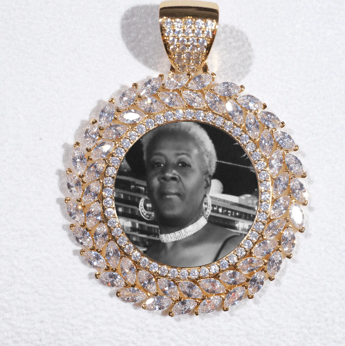Large 3D Wheat Ear Custom Picture Pendant