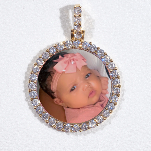 3D CIRCLE CUSTOM PICTURE PENDANT SMALL SIZE