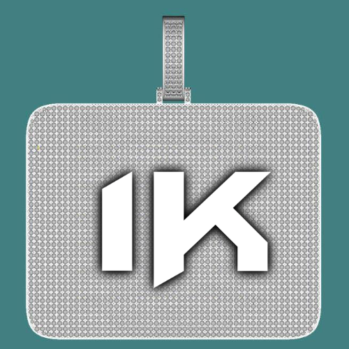CUSTOM LETTER NECKLACE 3D BIG SQUARE