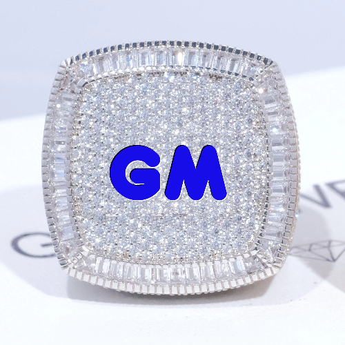 CUSTOM LETTER 3D ICED RING