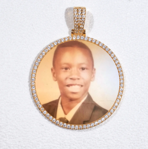 MEDIUM 3D CIRCLE CUSTOM PICTURE PENDANT