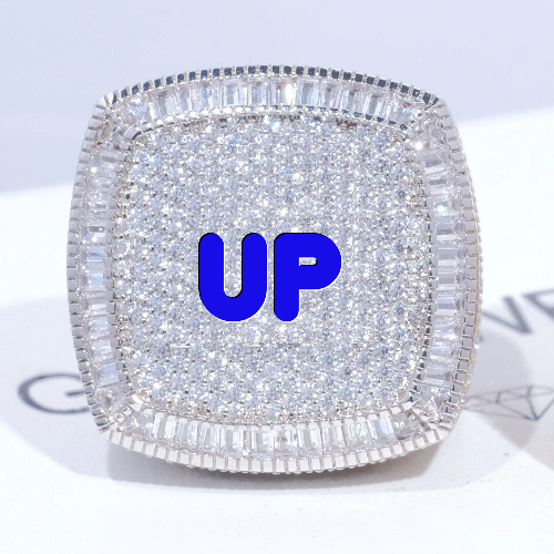 CUSTOM LETTER 3D ICED RING