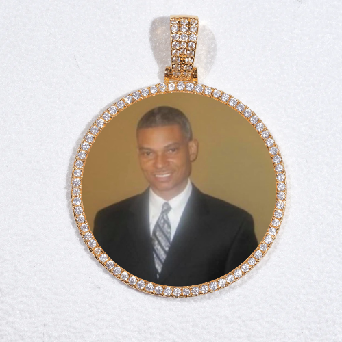 MEDIUM 3D CIRCLE CUSTOM PICTURE PENDANT