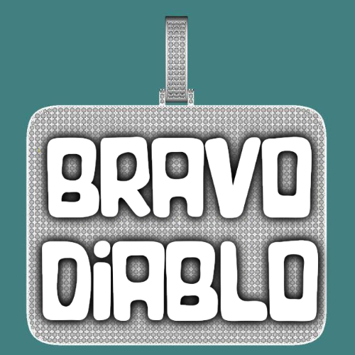 CUSTOM LETTER NECKLACE 3D BIG SQUARE