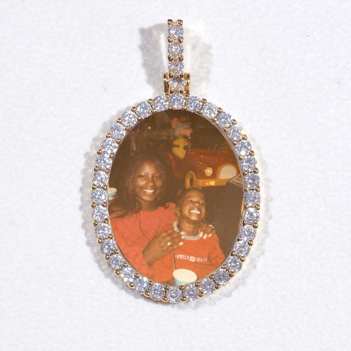 3D Oval Custom Picture Pendant