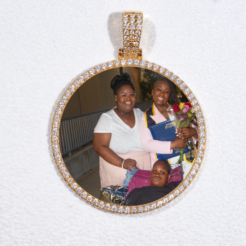 MEDIUM 3D CIRCLE CUSTOM PICTURE PENDANT