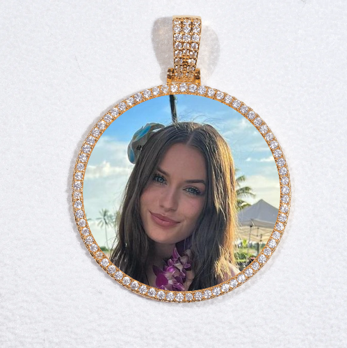 MEDIUM 3D CIRCLE CUSTOM PICTURE PENDANT
