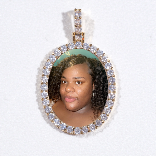 3D Oval Custom Picture Pendant