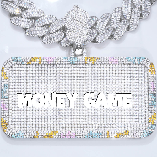 CUSTOM LETTER NECKLACE 3D COLORFUL SQUARE