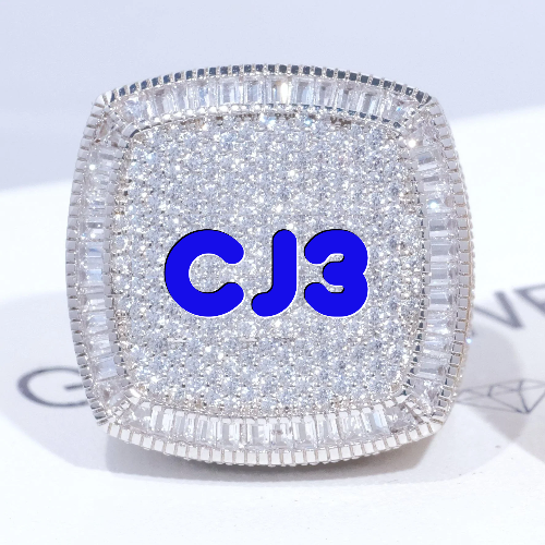 CUSTOM LETTER 3D ICED RING