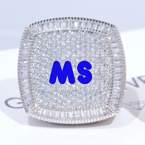 CUSTOM LETTER 3D ICED RING