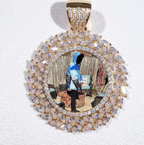 Large 3D Wheat Ear Custom Picture Pendant