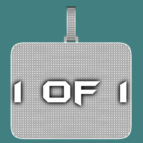 CUSTOM LETTER NECKLACE 3D BIG SQUARE