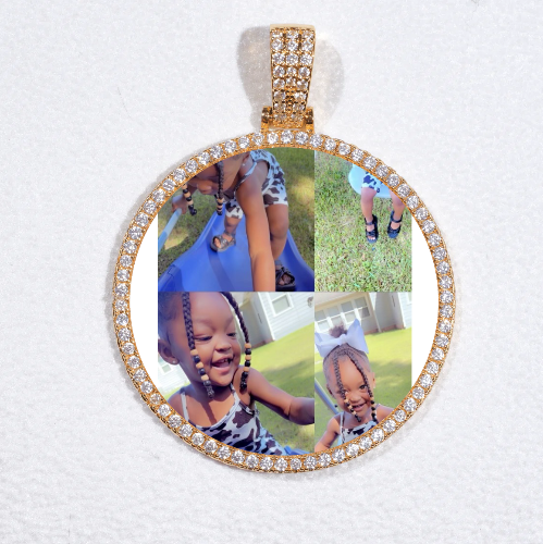 MEDIUM 3D CIRCLE CUSTOM PICTURE PENDANT