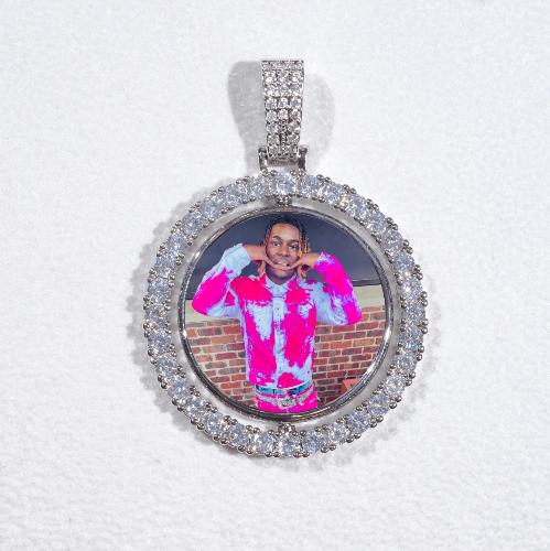 3D Spinning 2-Faced Custom Picture Pendant