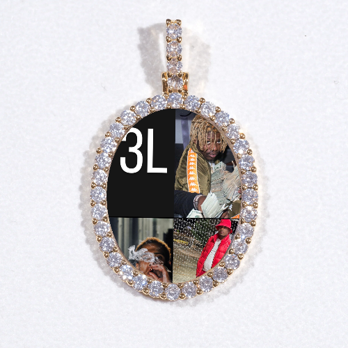 3D Oval Custom Picture Pendant