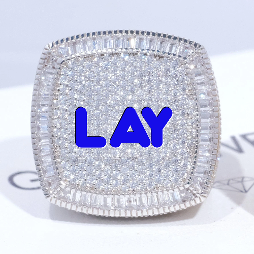 CUSTOM LETTER 3D ICED RING