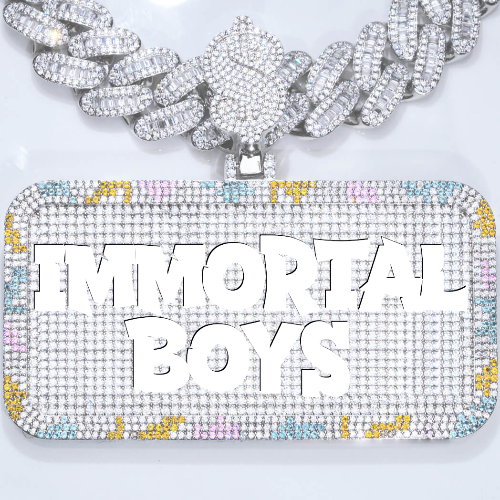 CUSTOM LETTER NECKLACE 3D COLORFUL SQUARE