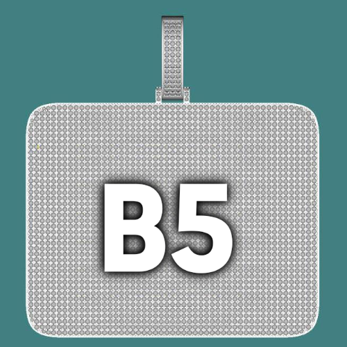 CUSTOM LETTER NECKLACE 3D BIG SQUARE