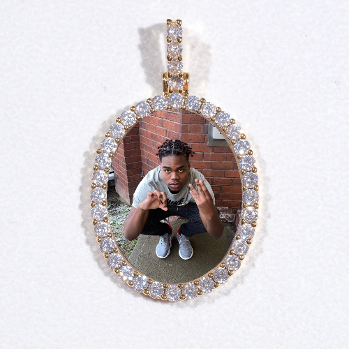 3D Oval Custom Picture Pendant
