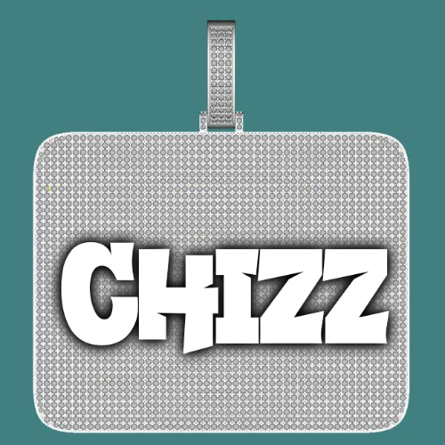 CUSTOM LETTER NECKLACE 3D BIG SQUARE