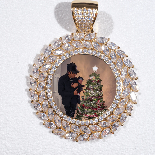 Large 3D Wheat Ear Custom Picture Pendant