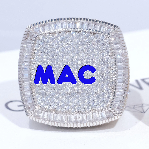 CUSTOM LETTER 3D ICED RING