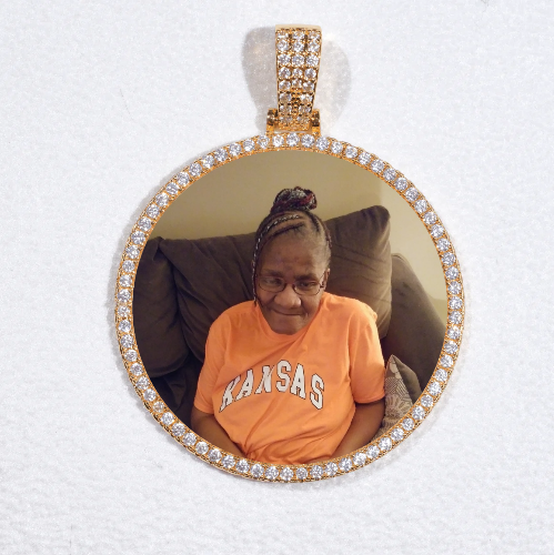 MEDIUM 3D CIRCLE CUSTOM PICTURE PENDANT