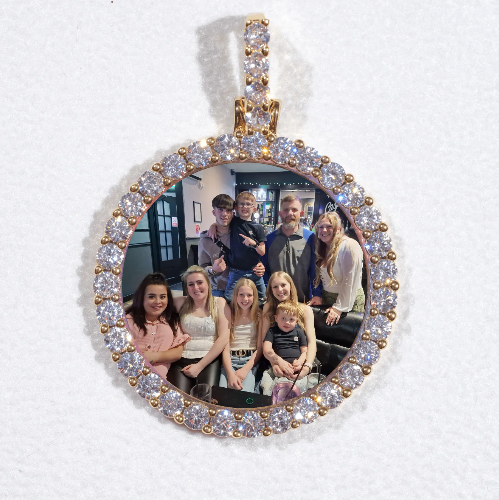 3D CIRCLE CUSTOM PICTURE PENDANT SMALL SIZE