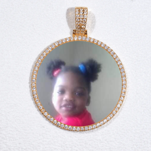 MEDIUM 3D CIRCLE CUSTOM PICTURE PENDANT