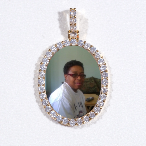 3D Oval Custom Picture Pendant