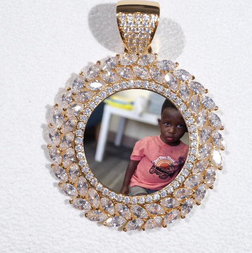 Large 3D Wheat Ear Custom Picture Pendant