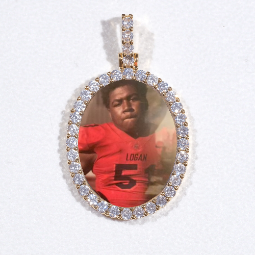3D Oval Custom Picture Pendant