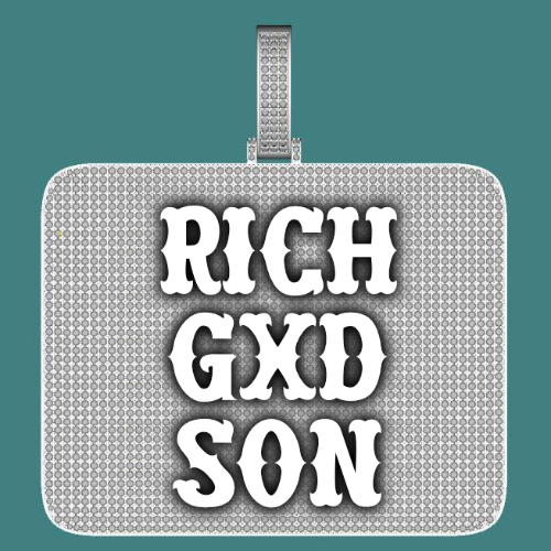 CUSTOM LETTER NECKLACE 3D BIG SQUARE
