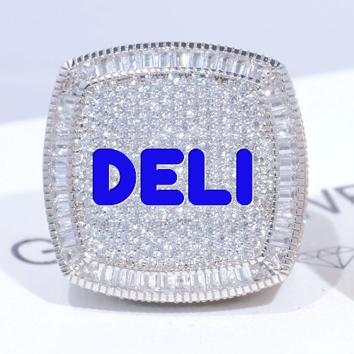 CUSTOM LETTER 3D ICED RING