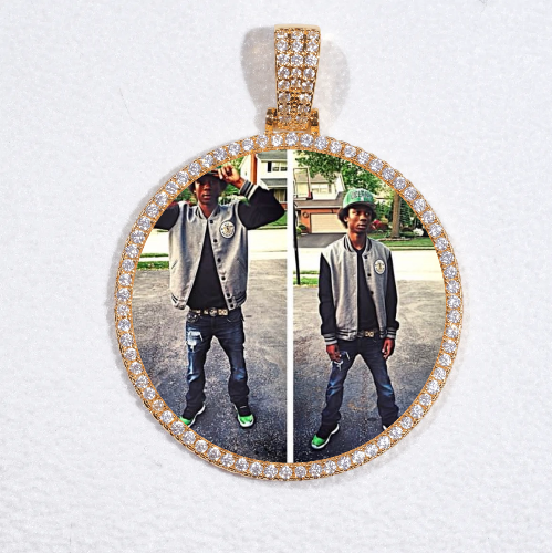MEDIUM 3D CIRCLE CUSTOM PICTURE PENDANT