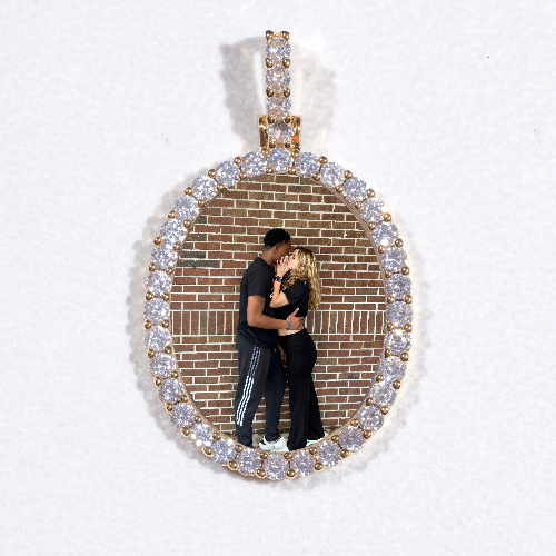 3D Oval Custom Picture Pendant