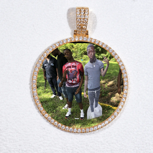 MEDIUM 3D CIRCLE CUSTOM PICTURE PENDANT