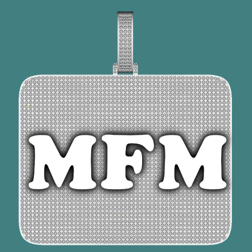CUSTOM LETTER NECKLACE 3D BIG SQUARE