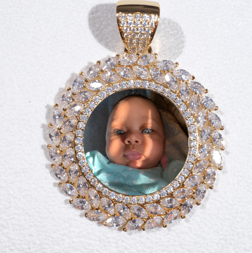 Large 3D Wheat Ear Custom Picture Pendant